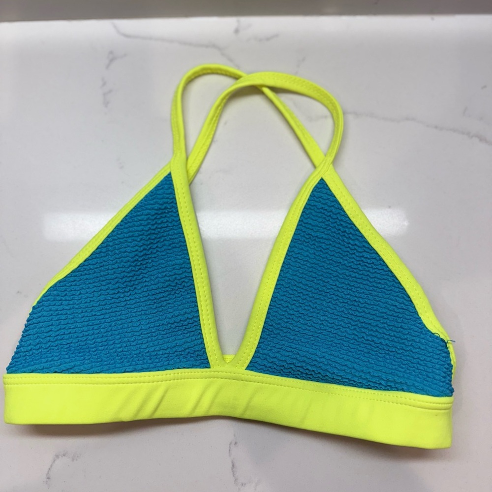Vibrant Blue and Yellow sports top